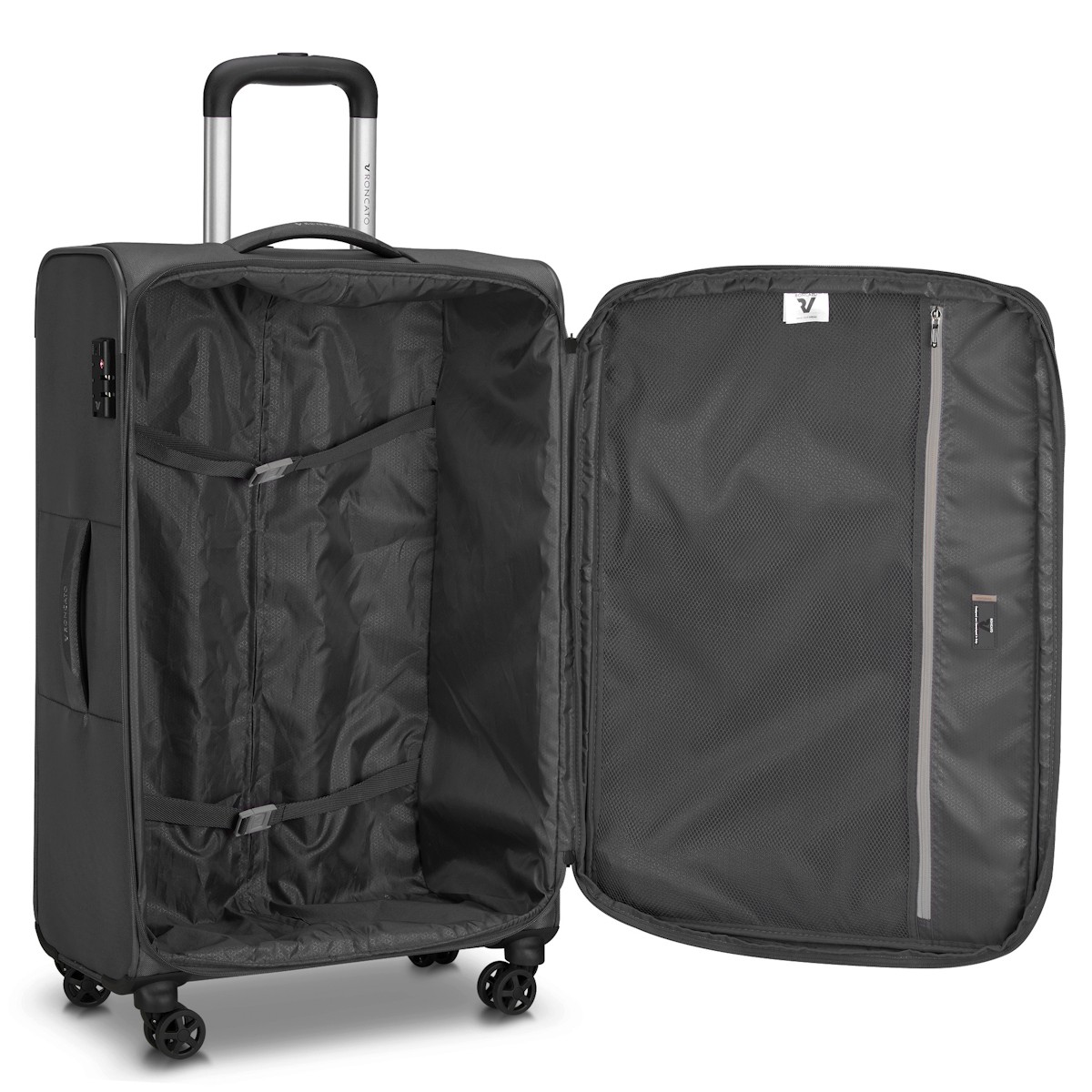 41306101 Roncato Twin Trolley Grande 4R Nero