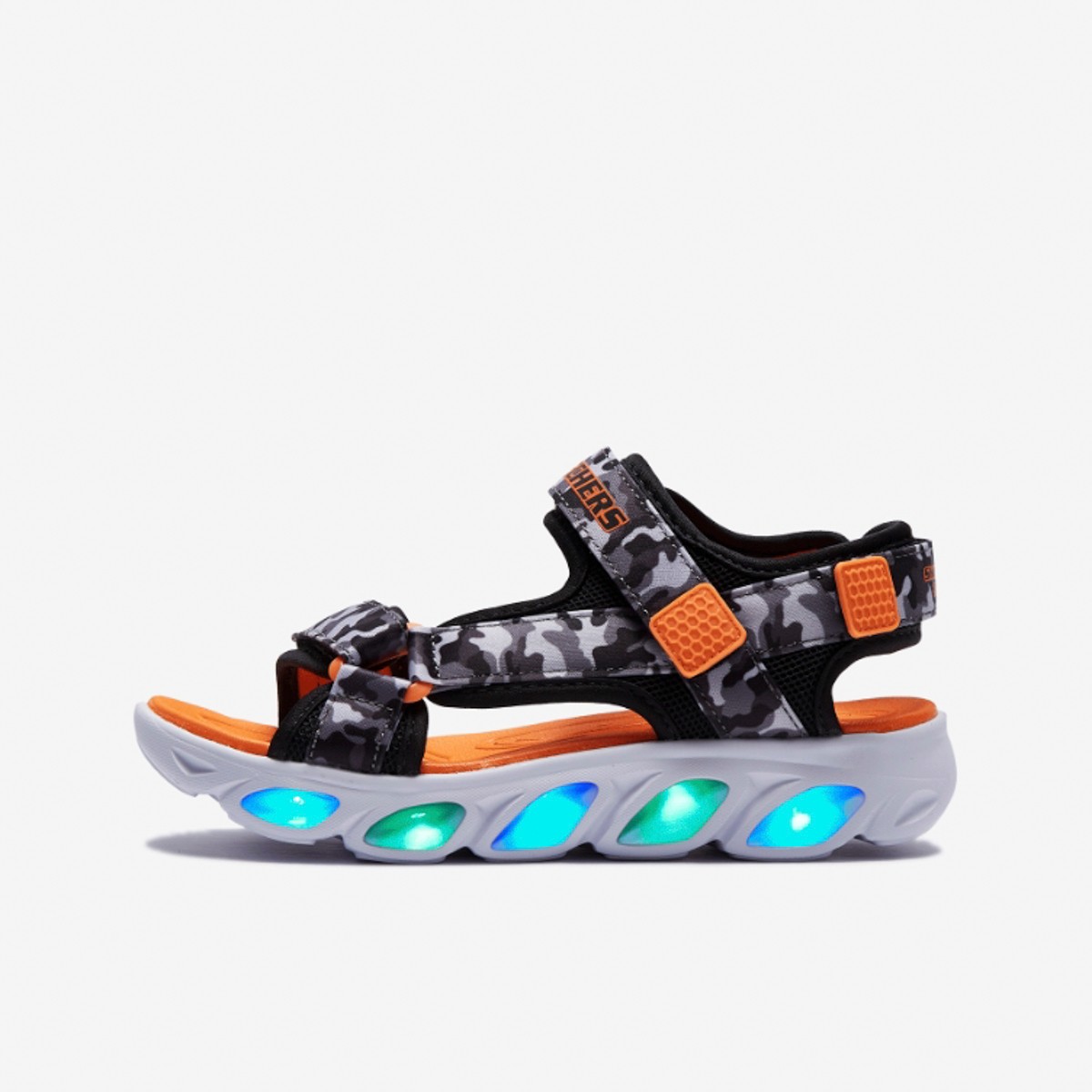 Erkek Çocuk Sandalet 400077L BGOR Skechers HYPNO-SPLASH Black-Grey-Orange