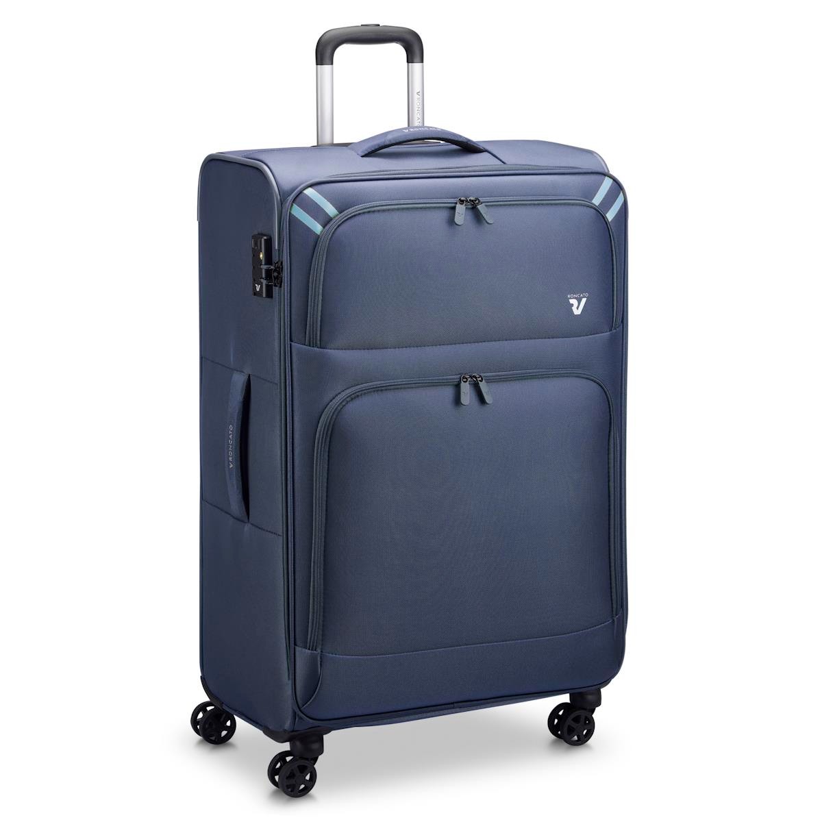 Unisex Valiz 41306123 Roncato Twin Trolley Grande 4R Blu notte