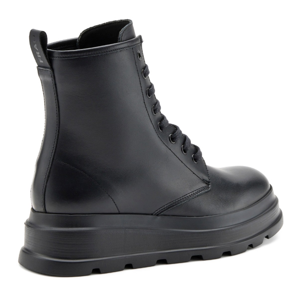 86L4 Frau PONCHO Boot With Wedge Outsole Nero