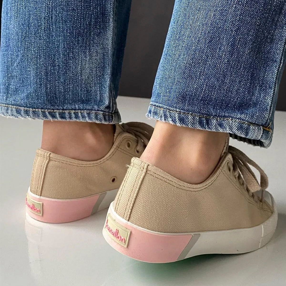 Kadın Sneaker ( Günlük) BN-70016 Benetton Bej