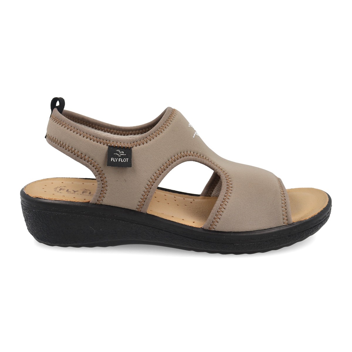 55 E71 LB  Fly Flot CLOTH Sandal Taupe