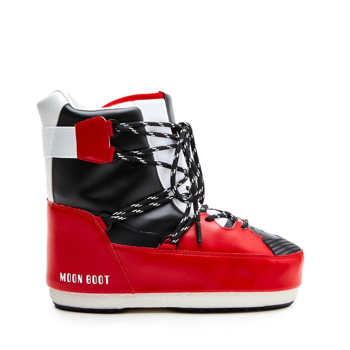 Erkek Bot (Kar) 14028200-004 Moon Boot Sneaker Mıd White - Red - Black