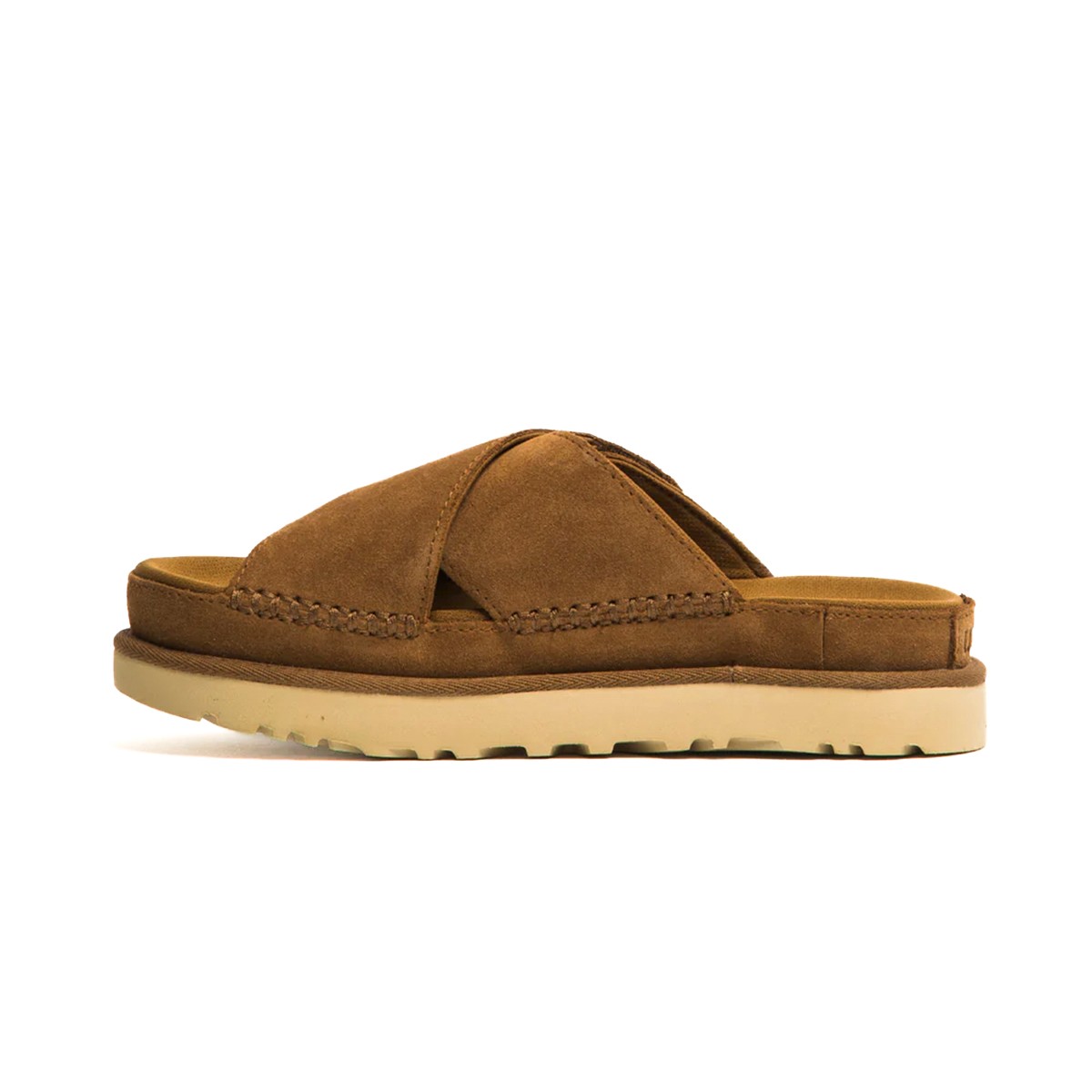 1137910 UGG W GOLDENSTAR CROSS SLIDE CHESTNUT (TABA)