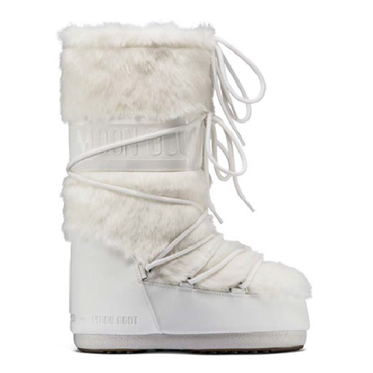 80D1408900-A002 Moon Boot Icon Faux Fur Optical White