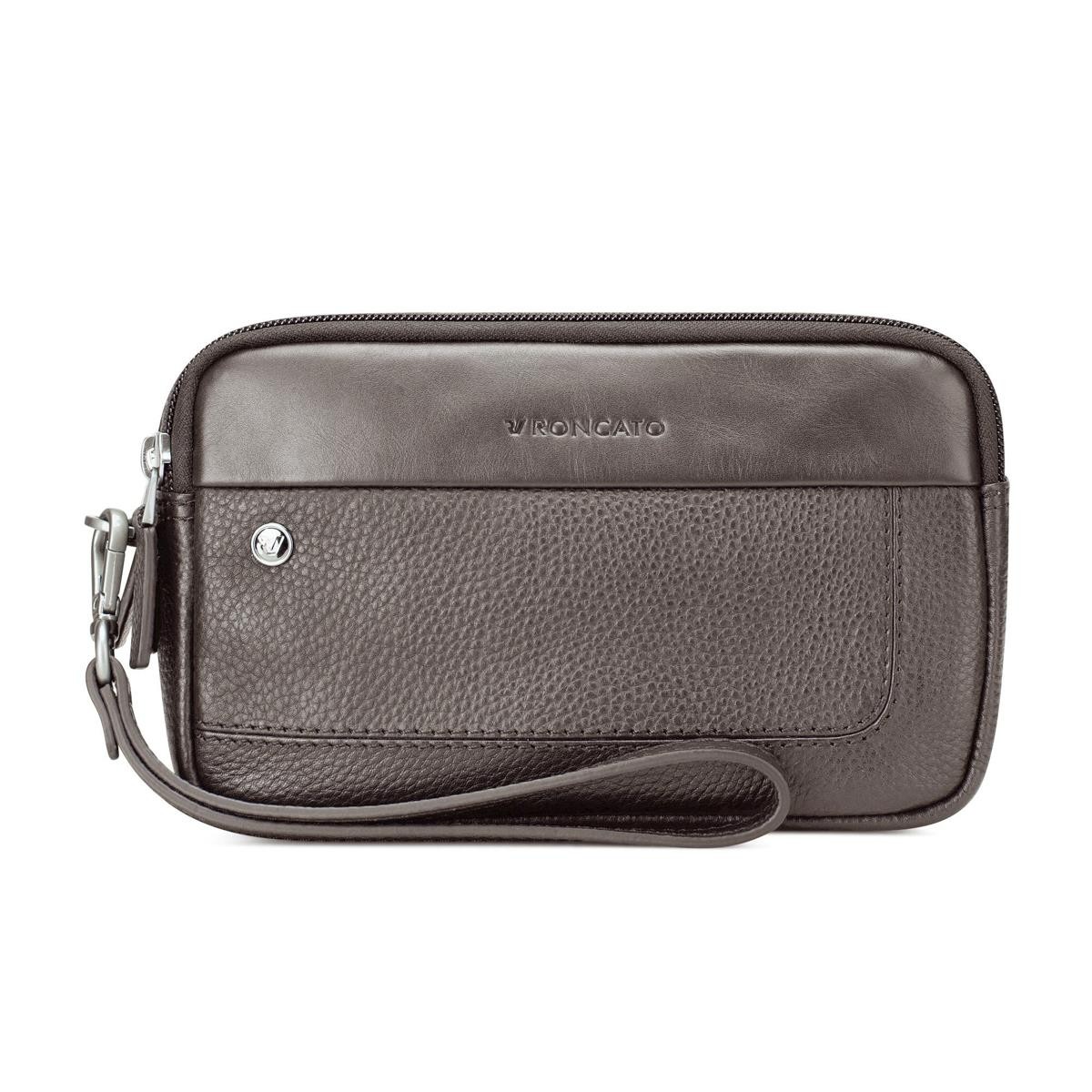 Erkek El Çantası 41242244 Roncato POCHETTE 2 COMP. ALASKA MOGANO