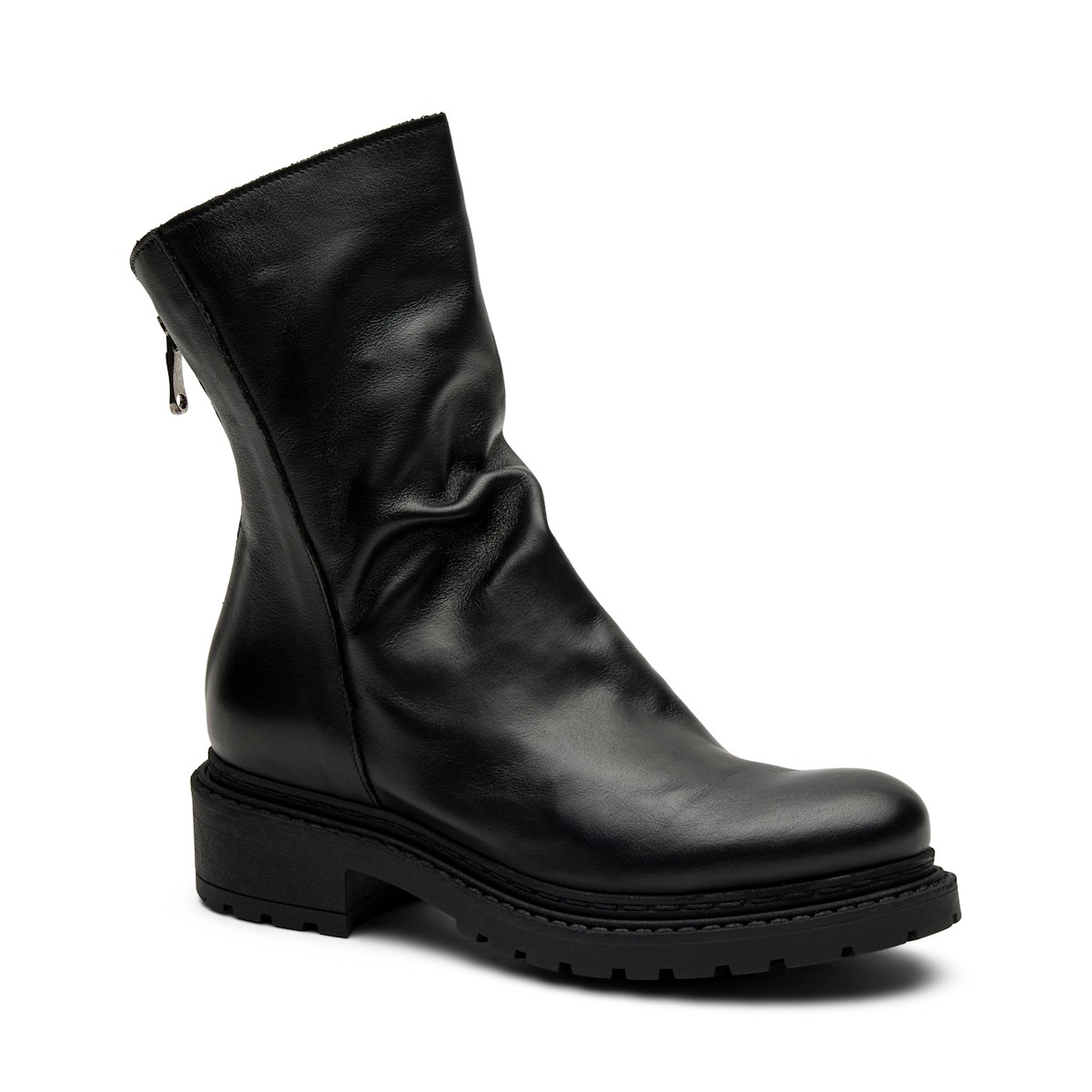 84L1 Frau CALF Biket Boot Nero