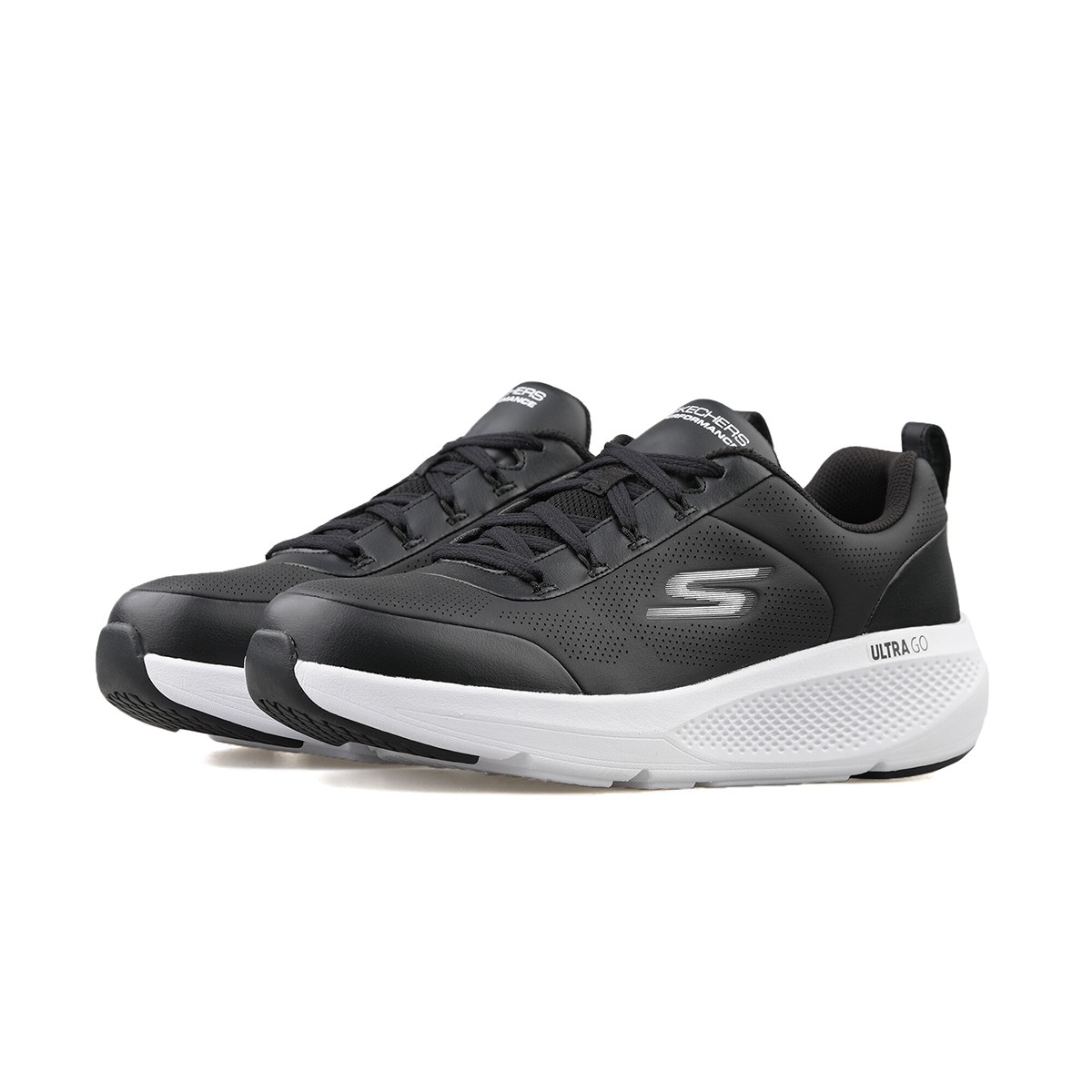 220328 BKW Skechers GO RUN ELEVATE- HEMISPHERE Black White