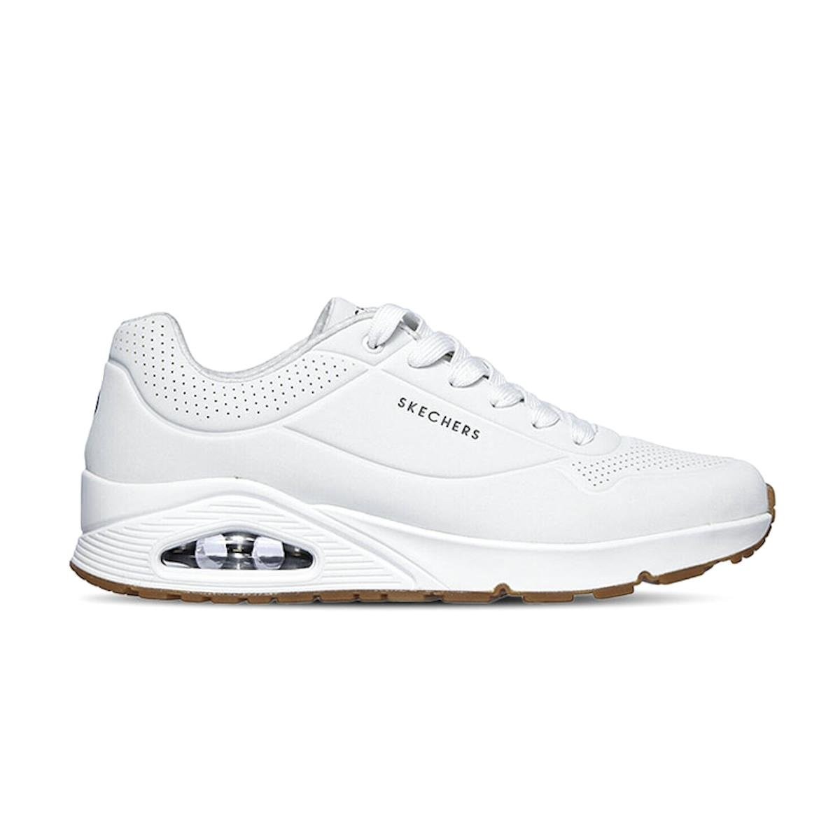 Erkek Sneaker ( Günlük) 52458 WHT Skechers UNO-STAND ON AIR White