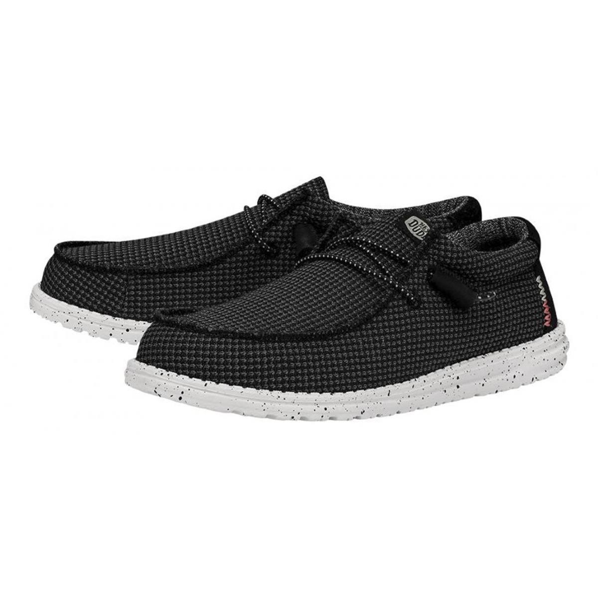 Erkek Sneaker ( Günlük) HD.40403  Hey Dude Wally Sport Mesh 66 Black-White