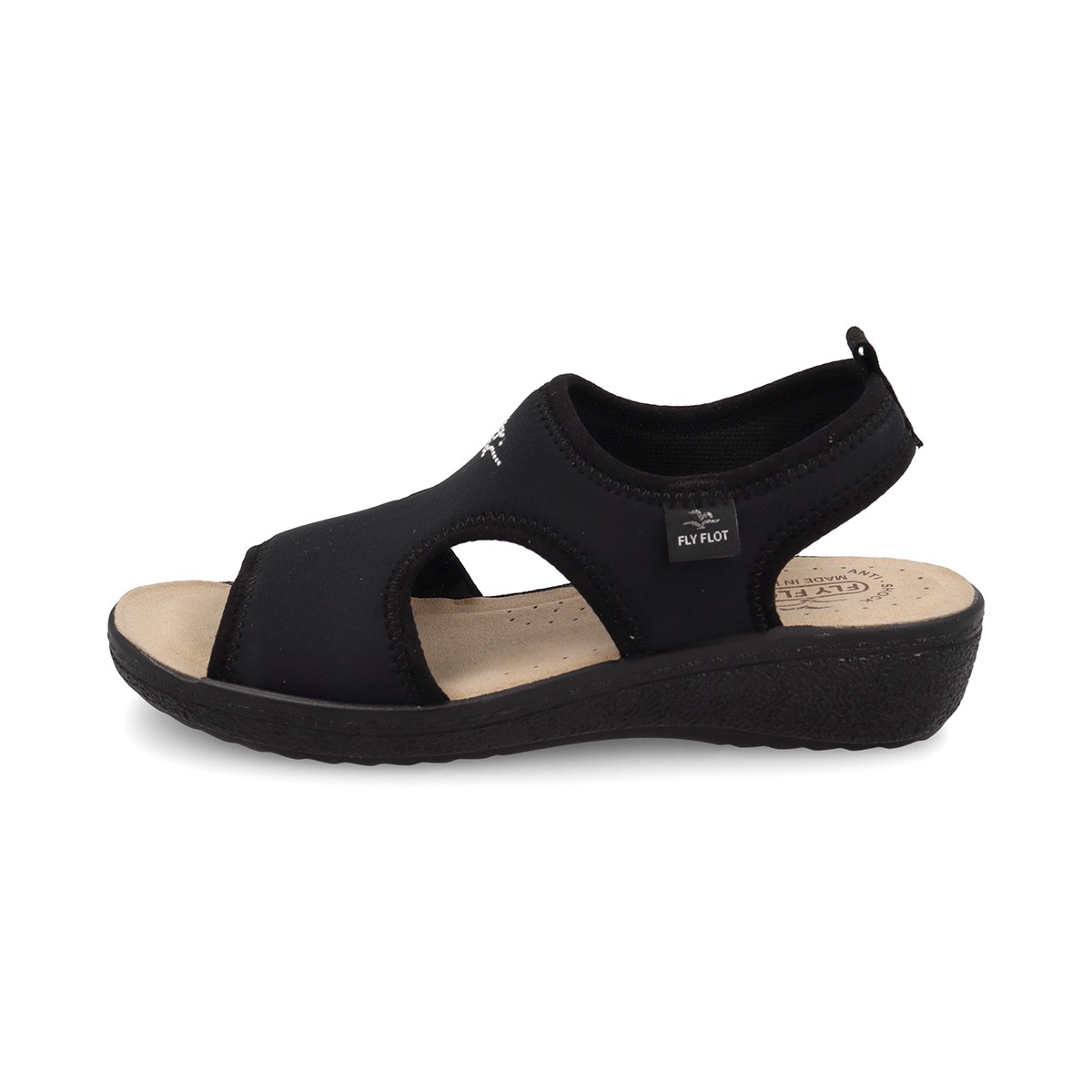 55 E71 LA Fly Flot CLOTH Sandal  Black