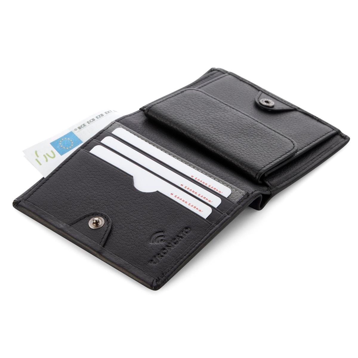 Erkek Cüzdan & Kartlık 41241401 Roncato Alaska Small Wallet With With Coins Pocket Black