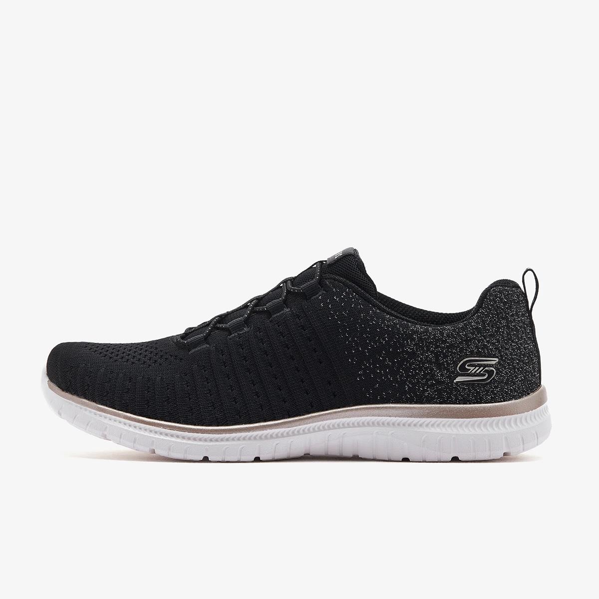 Kadın Sneaker ( Günlük) 104424 BKRG Skechers VIRTUE Black - Pink Gold