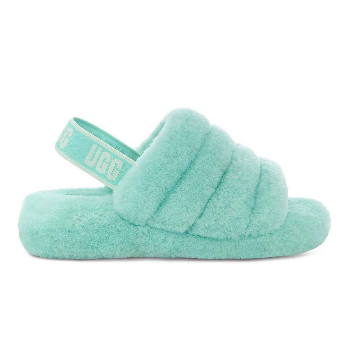 1095119 UGG W FLUFF YEAH SLIDE Pale Emarald