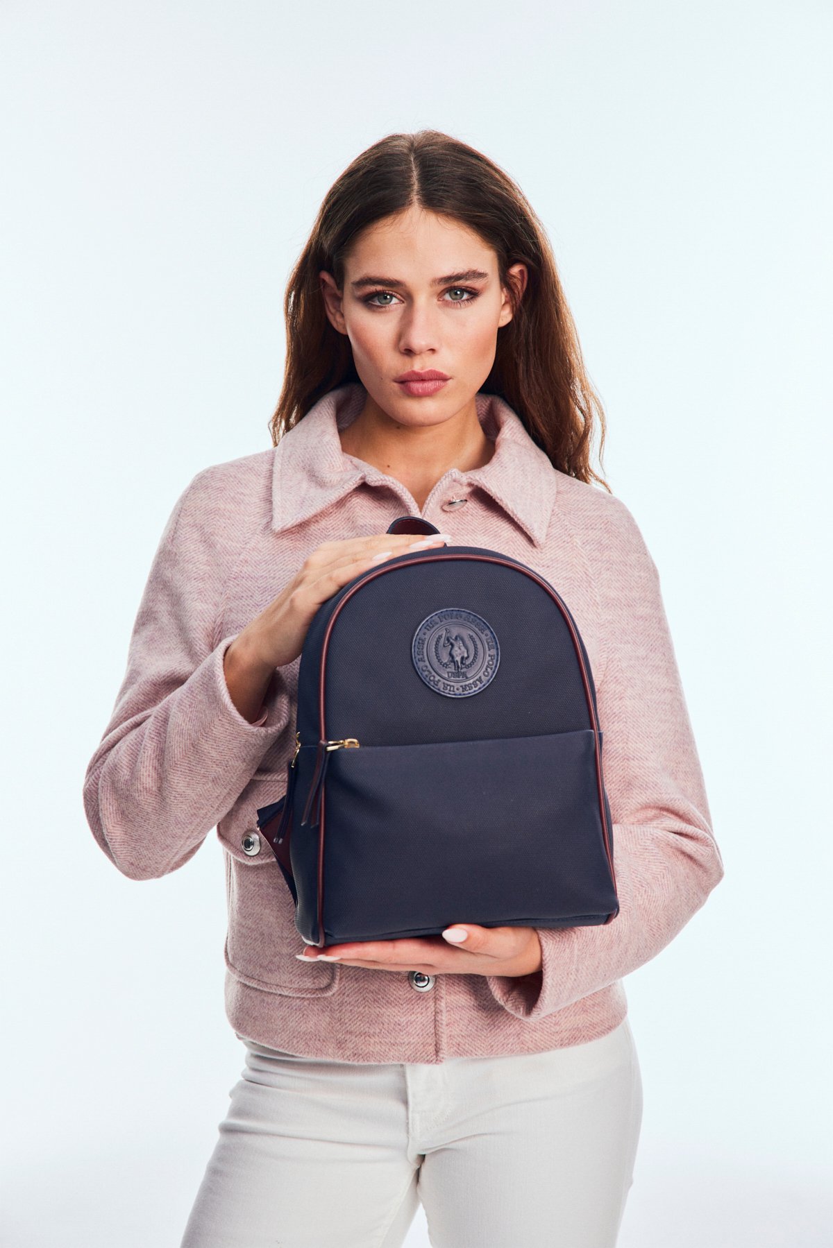 Kadın Omuz Çantası US24730 U.S. POLO ASSN. USPA LADIES BAG 01330 Navy Burgundy