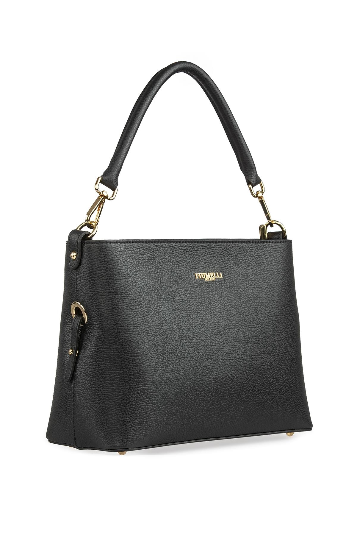 Kadın Omuz Çantası GRAZIA Piumelli Milano Bag D28 Black