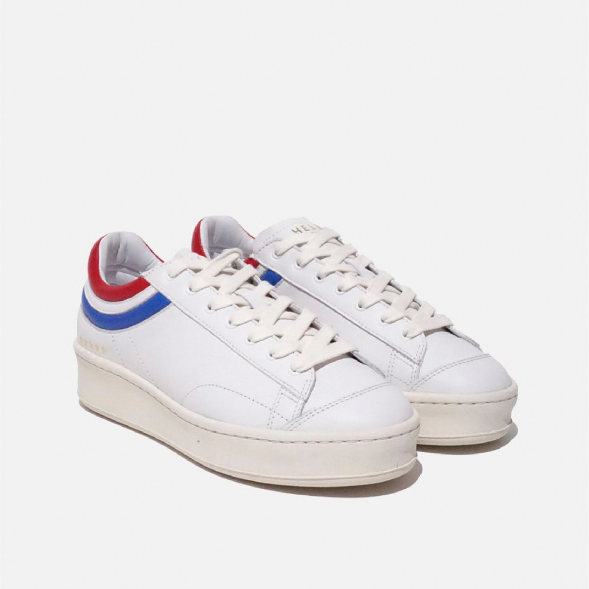 BL001-01-303 Helms Paris Sneakers Blackbird White Red / French Blue