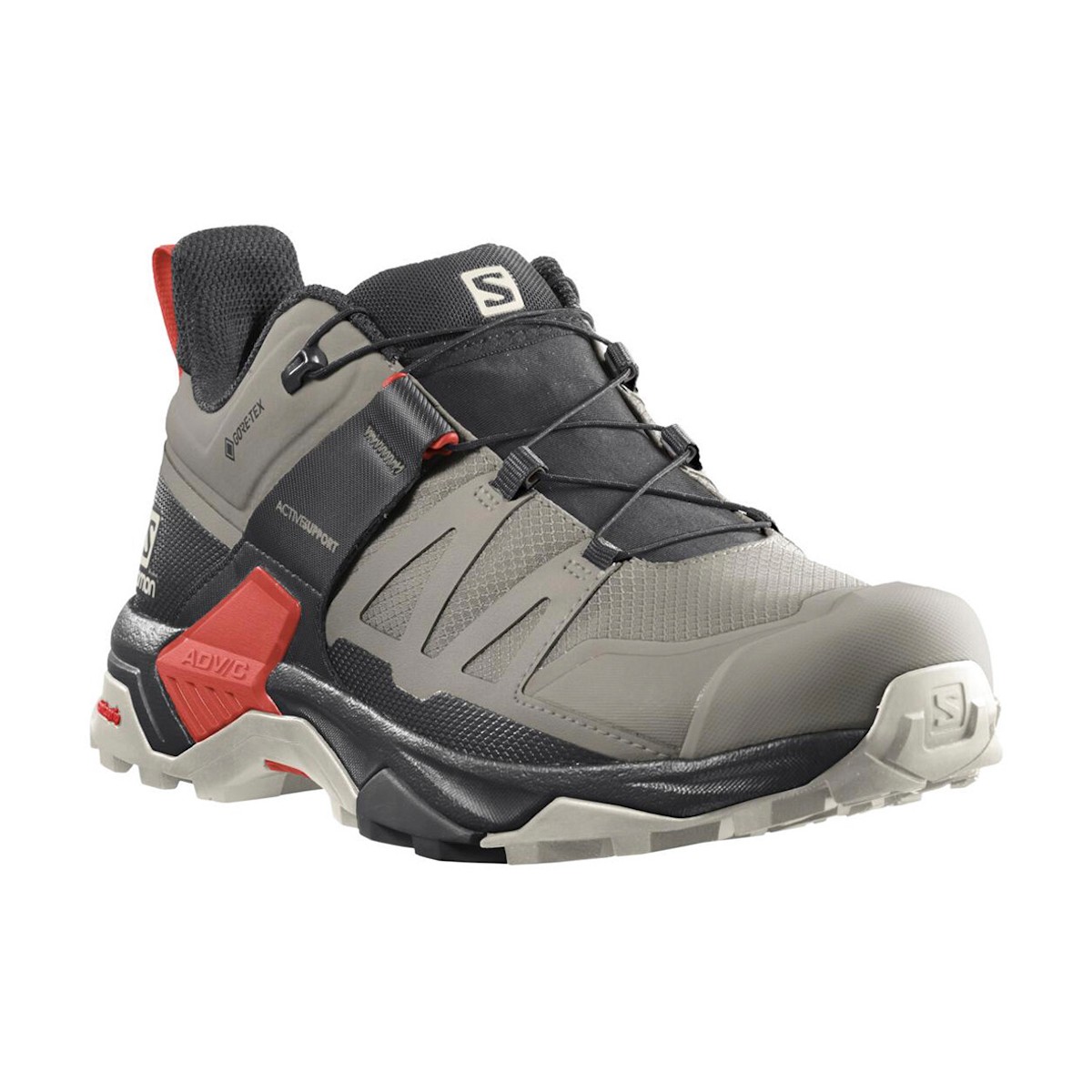 Erkek Outdoor L41731400 SALOMON X ULTRA 4 GTX Vintage Kaki-Black-CHERRY TOMATO