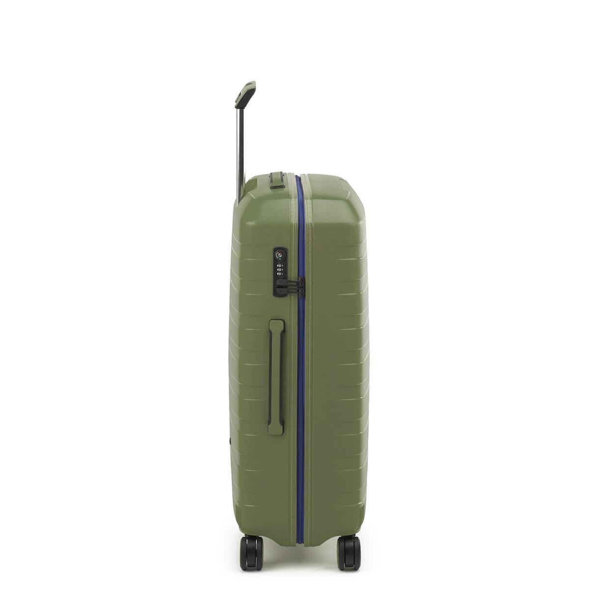 Unisex Valiz 55420357 Roncato Box 2.0 Young Trolley Medio 4R 69cm Verde Militare 69X46X26