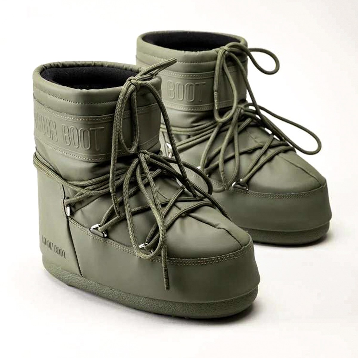 80D1409380-M006 Moon Boot Icon Low Rubber Khaki