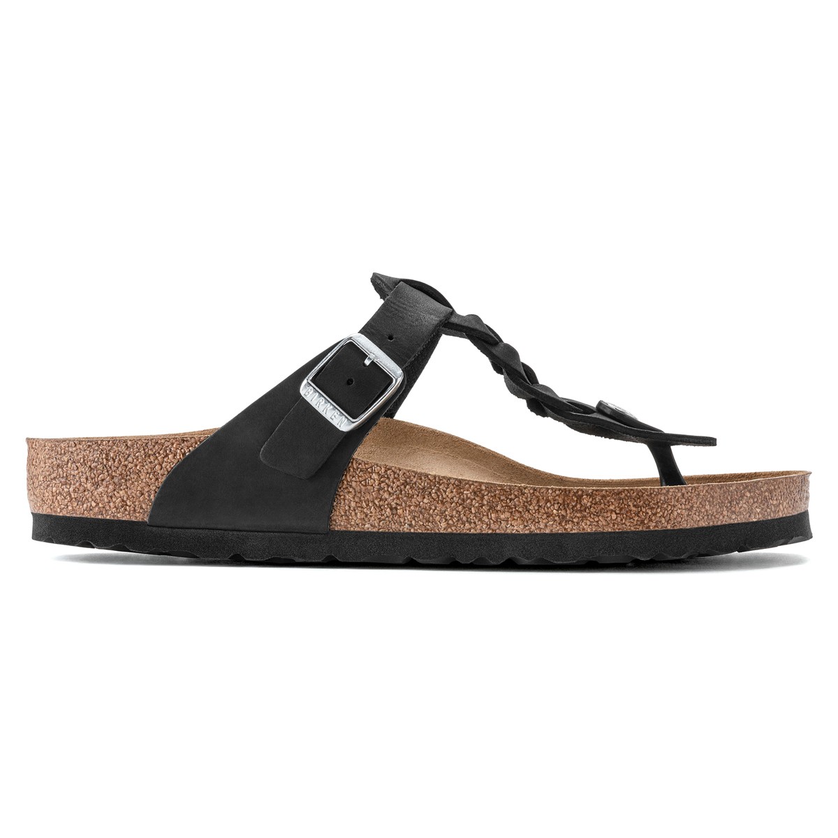 1021349 Birkenstock GIZEH LEOI BRAIDED Black