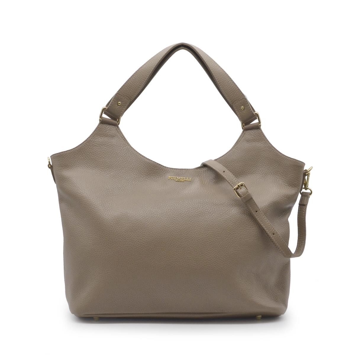 Kadın Omuz Çantası VIOLET Piumelli Milano Bag D07 Light Taupe