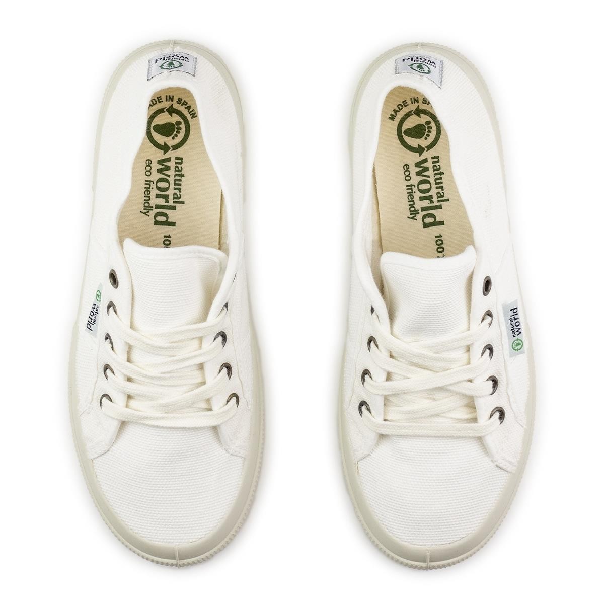 Kadın Sneaker ( Günlük) 901-505 BASQUET TINTADO Natural World Blanco