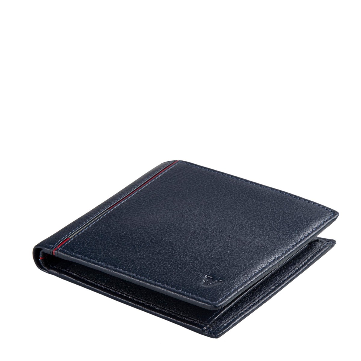 41263323 Roncato Boston Small Horizontal Wallet With Coins Pocket Navy Blue