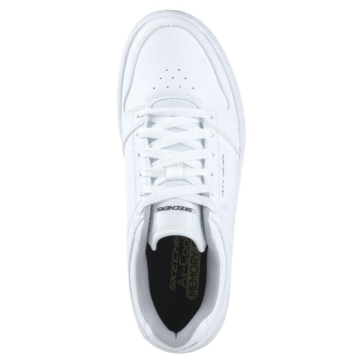 Erkek Sneaker ( Günlük) 232478 WHT Skechers SPORT COURT 92 - VISTAWAY White Knit Mesh- Silver Trim