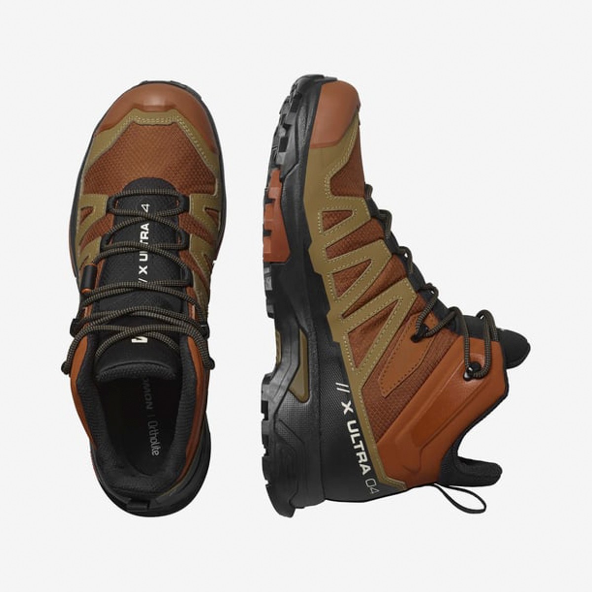 L47685400 SALOMON X ULTRA 4 MID GTX Caramel Cafe/Gothic Olive/Black