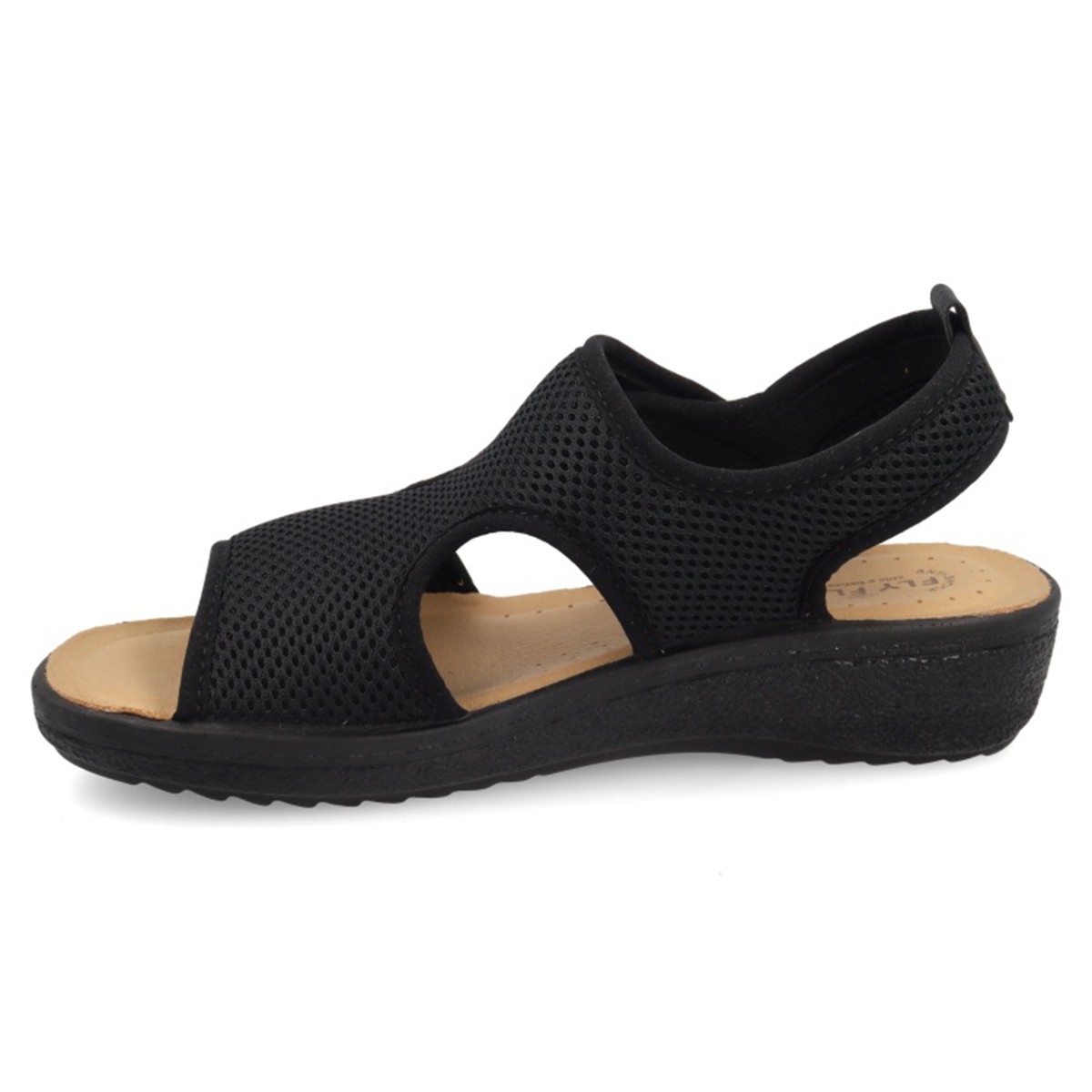 55 B85 FB Fly Flot CLOTH WOMAN SANDAL Black