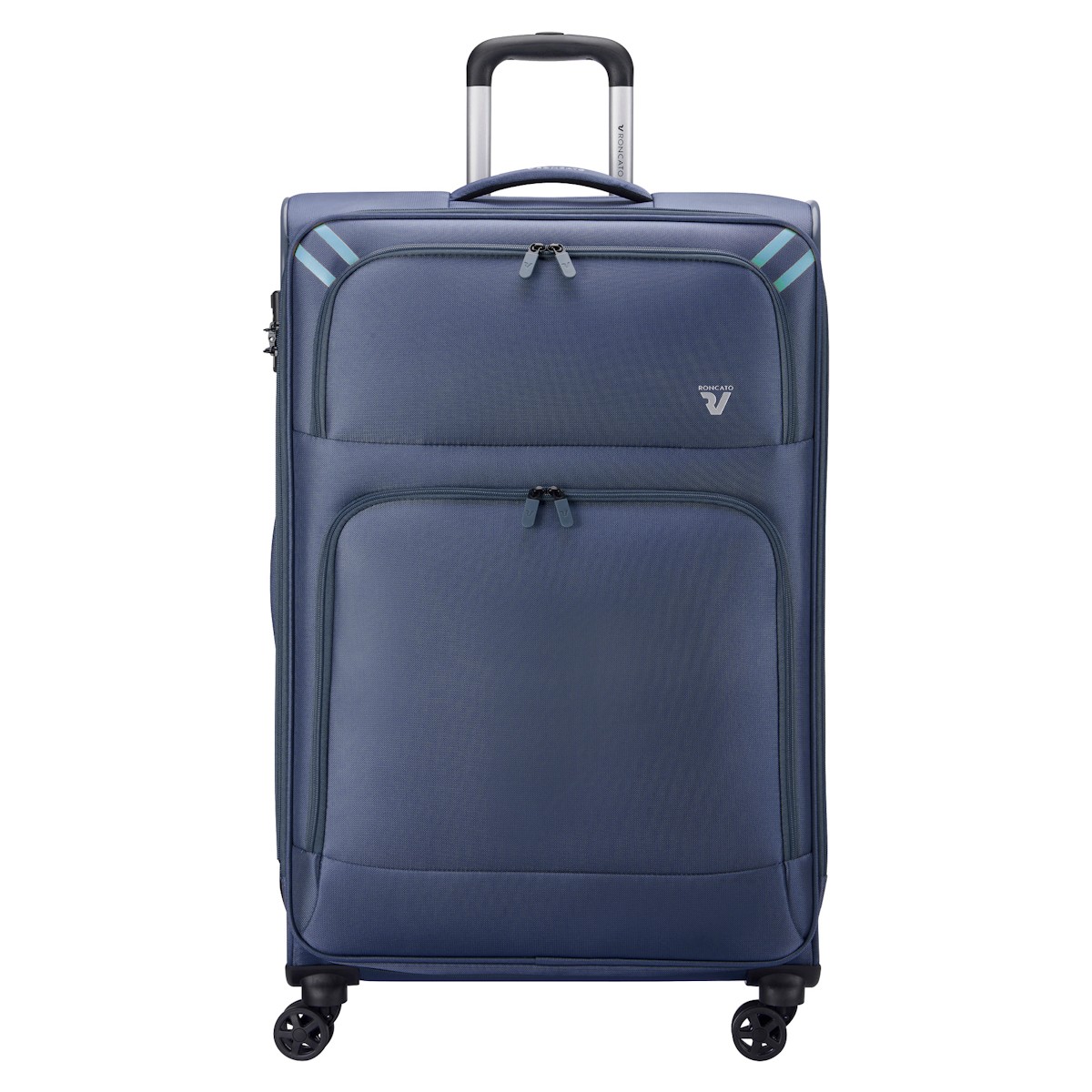 Unisex Valiz 41306123 Roncato Twin Trolley Grande 4R Blu notte