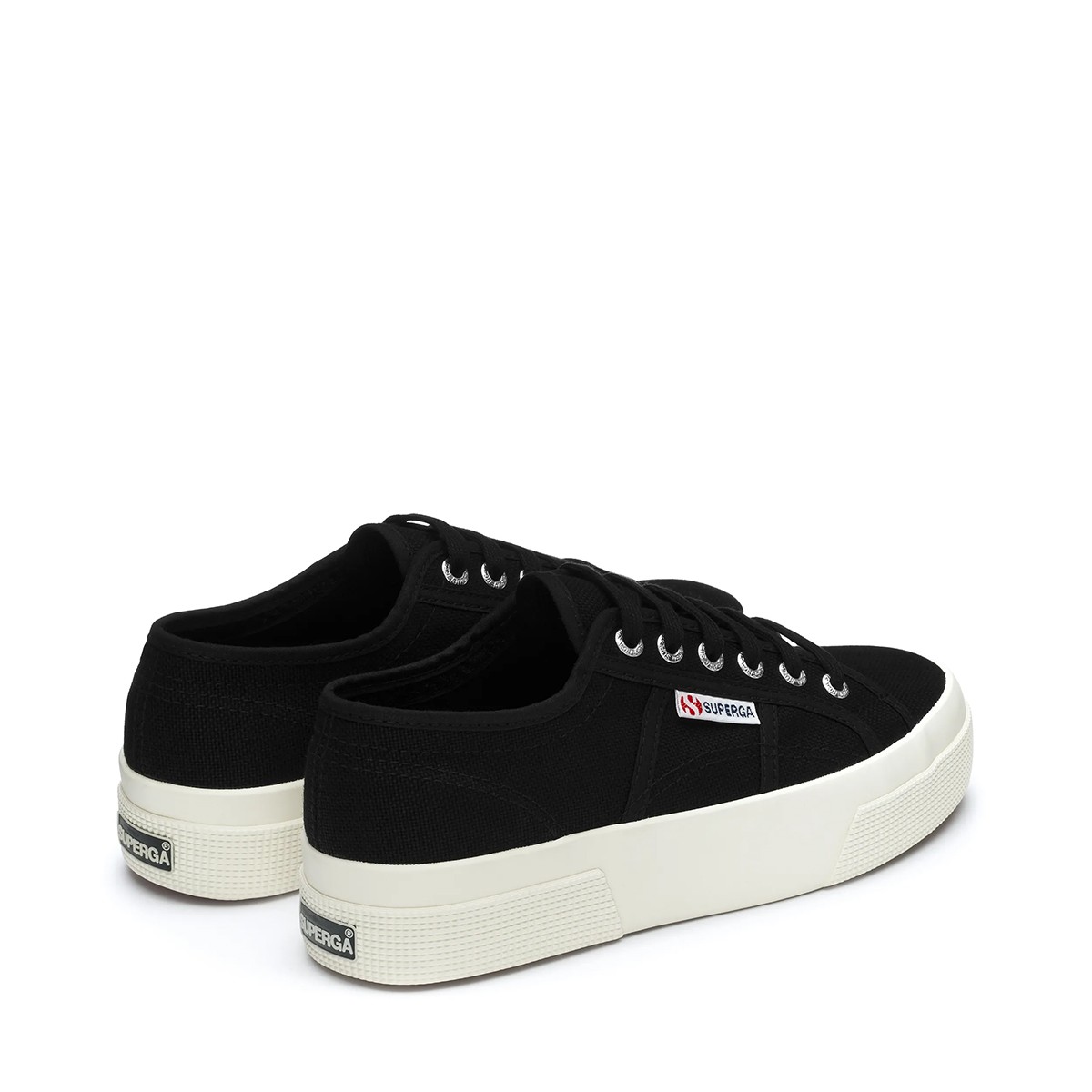 S21384W Superga 2740 PLATFORM Black-F Avorio-ADK-SP