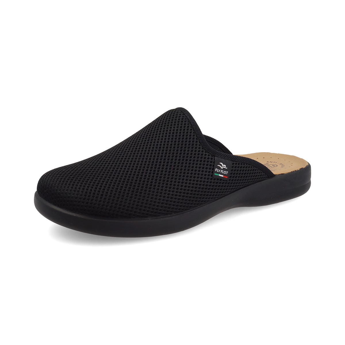 P7 118 FB  Fly Flot CLOTH Slipper Black