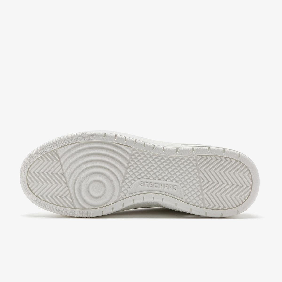 Kadın Sneaker ( Günlük) 177700 WHT Skechers UNO COURT - COURTED AIR White Knit Mesh- Silver Trim