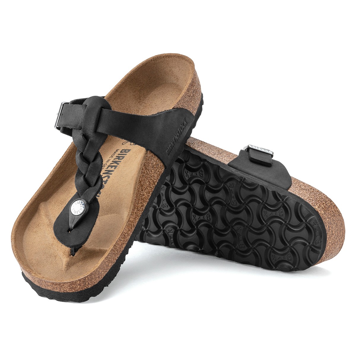 1021349 Birkenstock GIZEH LEOI BRAIDED Black