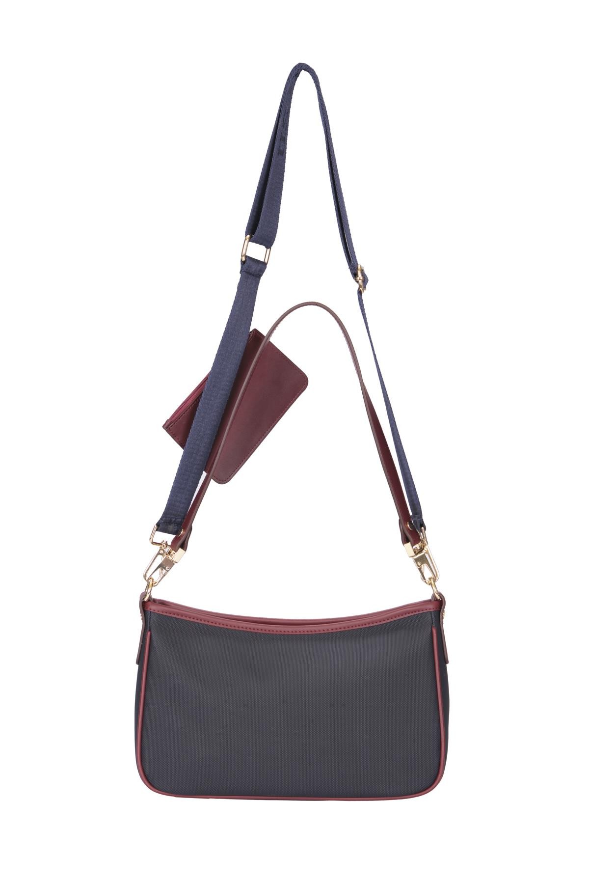 Kadın Omuz Çantası US24738  U.S. POLO ASSN. USPA LADIES BAG 01330 Navy Burgundy