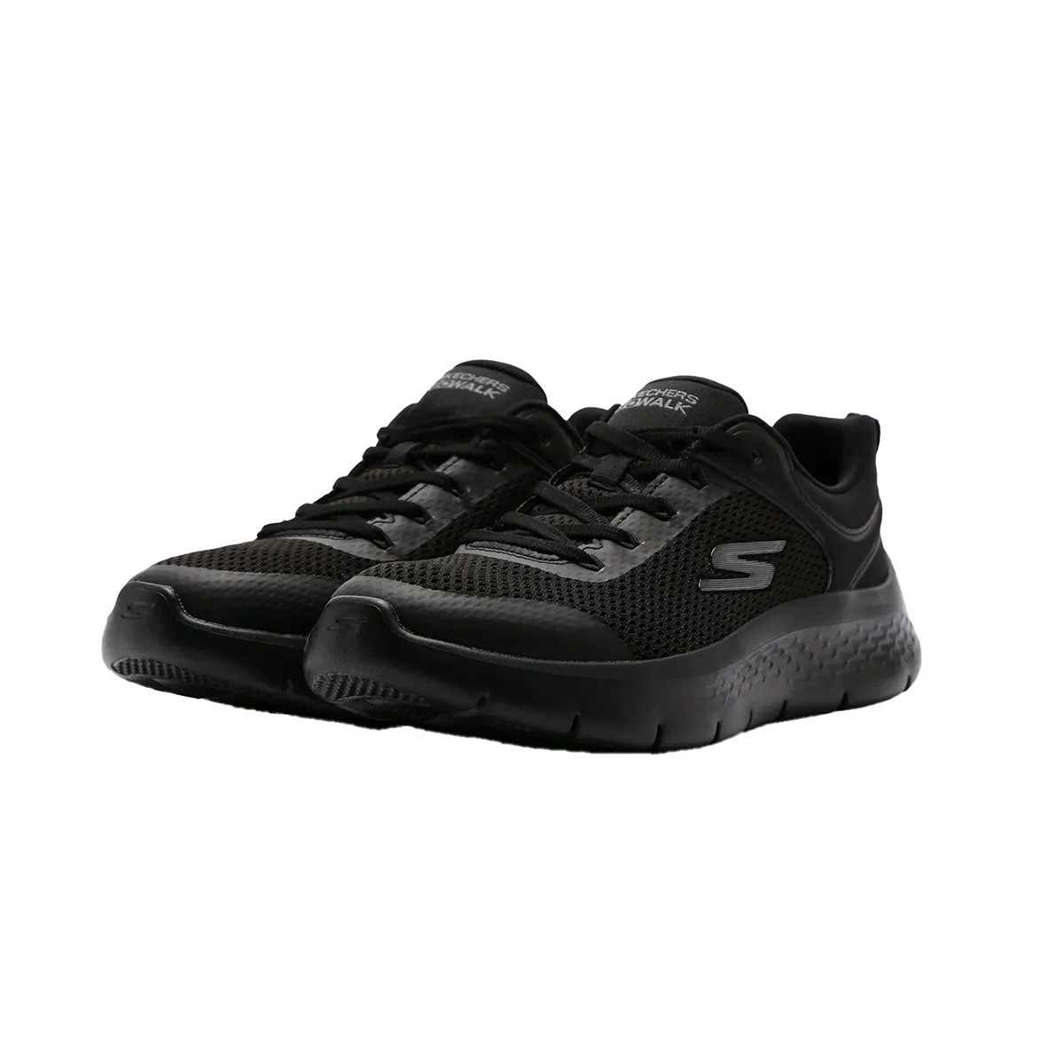 216499TK BBK Skechers GO WALK FLE - STEADY UP Black Knit