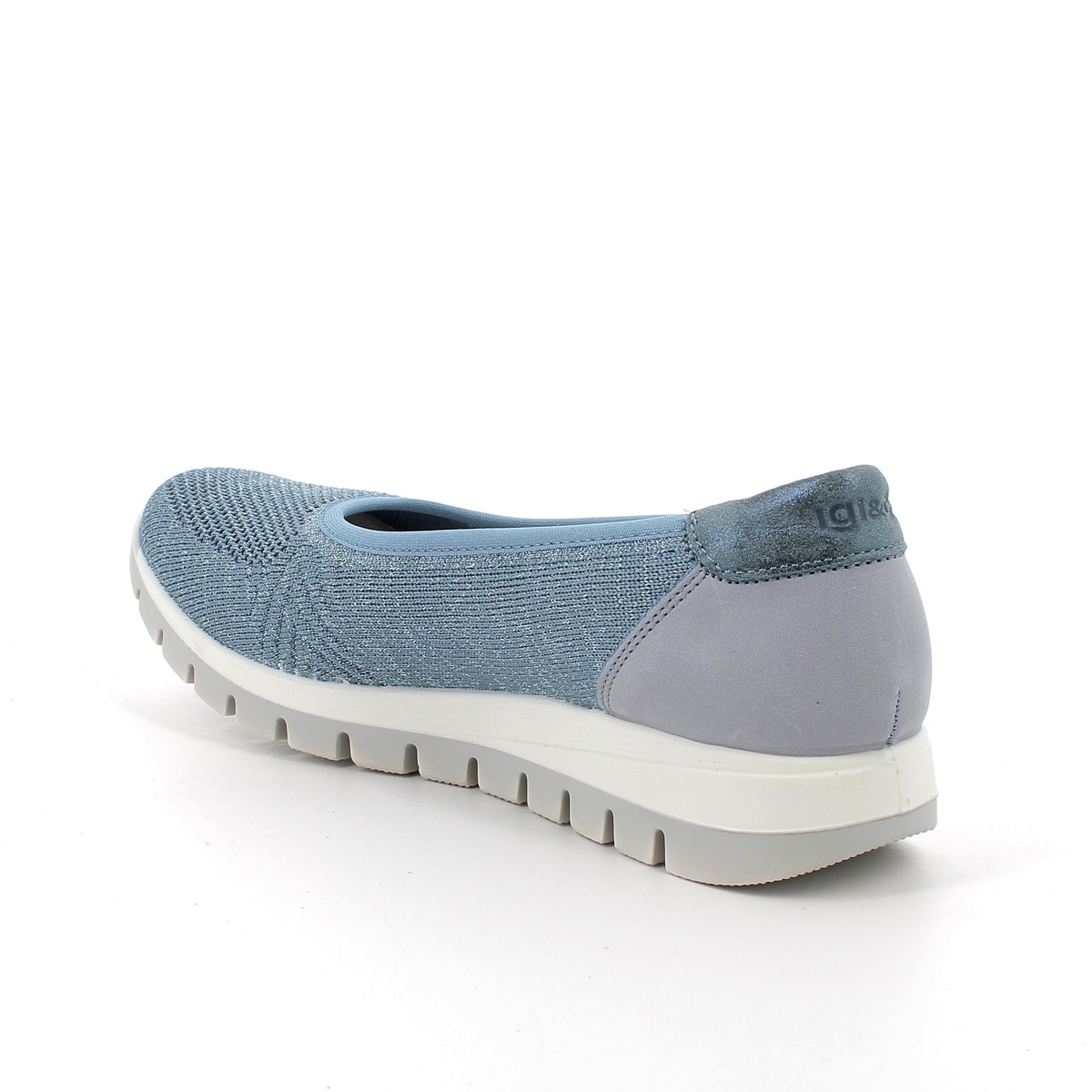 5660422 DEH 56604 IGI&Co T.FLYKNIT6 RECY CIELO-ARGENTO