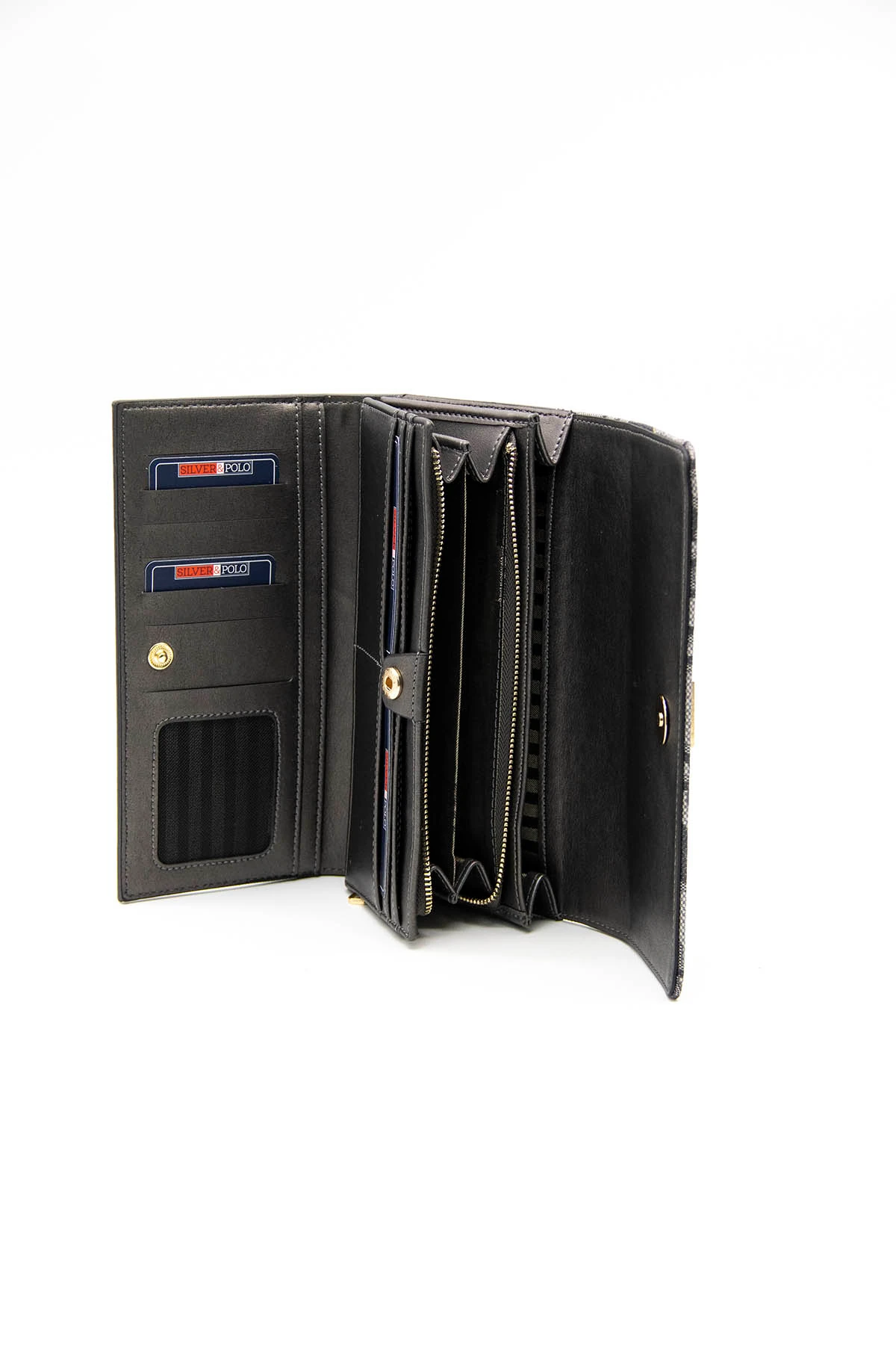 1036-41359 Silver Polo BAYAN CÜZDAN M169 GRİ-NOVA ANTRASİT