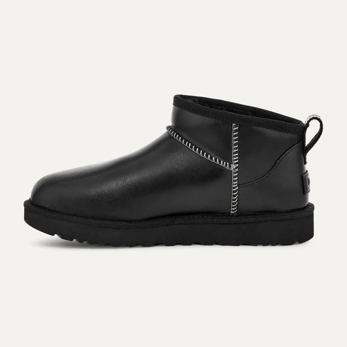 Kadın Bot 1163490 UGG W CLASSIC ULTRA MINI LTHR REGEN BLACK (SIYAH)