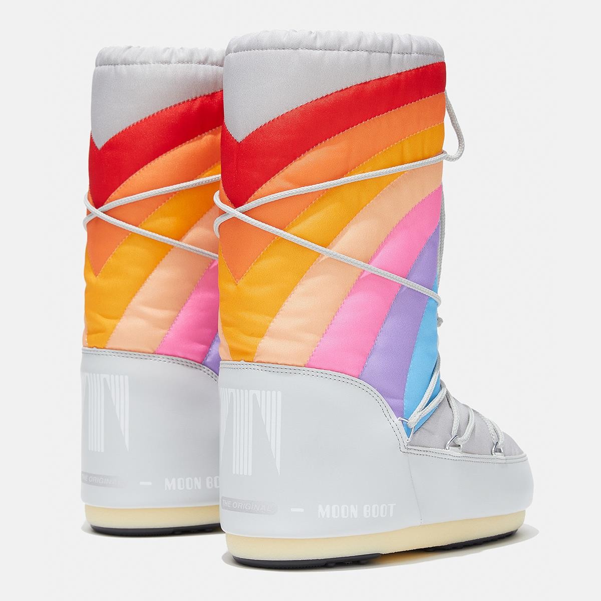 Kadın Bot (Kar) 14027700-002 Moon Boot Icon Rainbow Glacier-Blue-Red