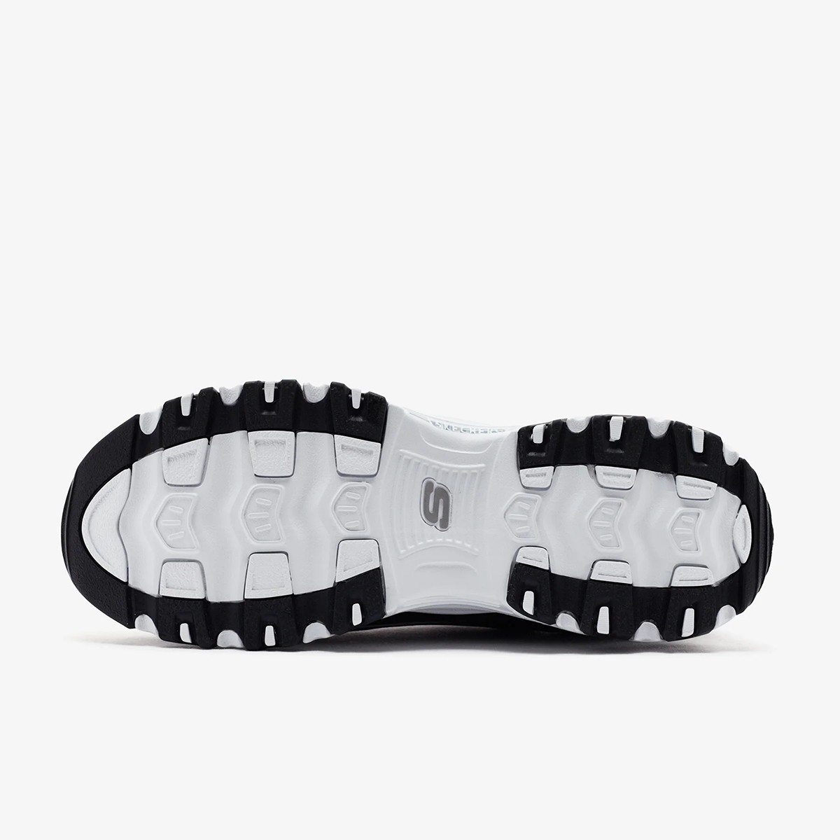 150236 BKSL Skechers D'LITES - WILDCATS Black/Silver Knit