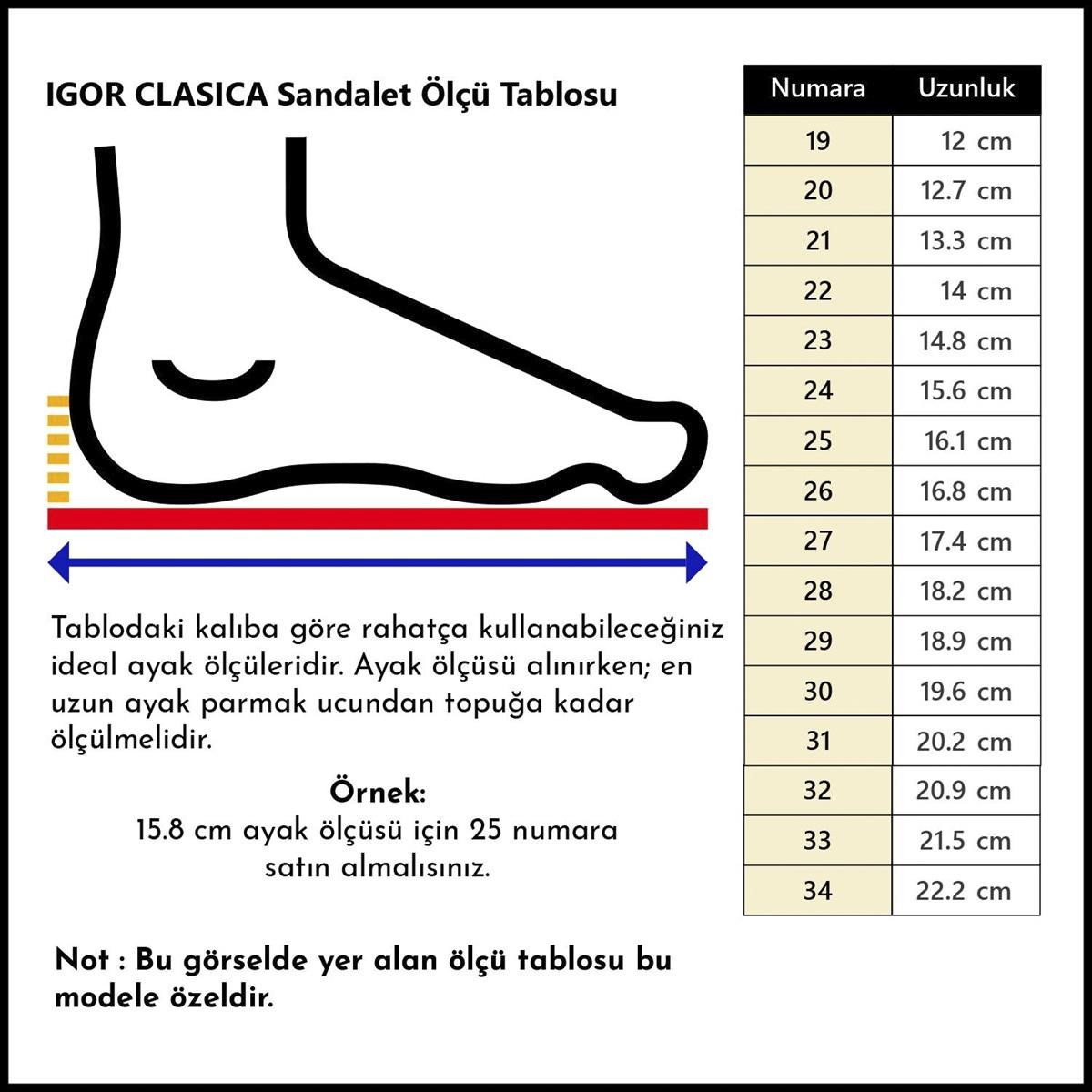 Kız Çocuk Sandalet S10288 CLASICA V. Igor 079 Marfil