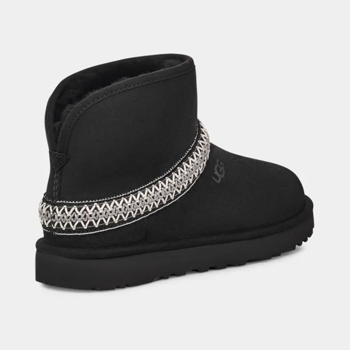 1158262 UGG W CLASSIC MINI CRESCENT Black (Siyah)