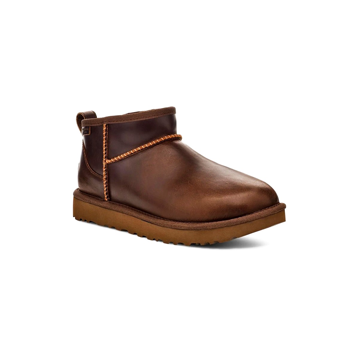 1163490 UGG W CLASSIC ULTRA MINI LTHR REGEN IRONWOOD