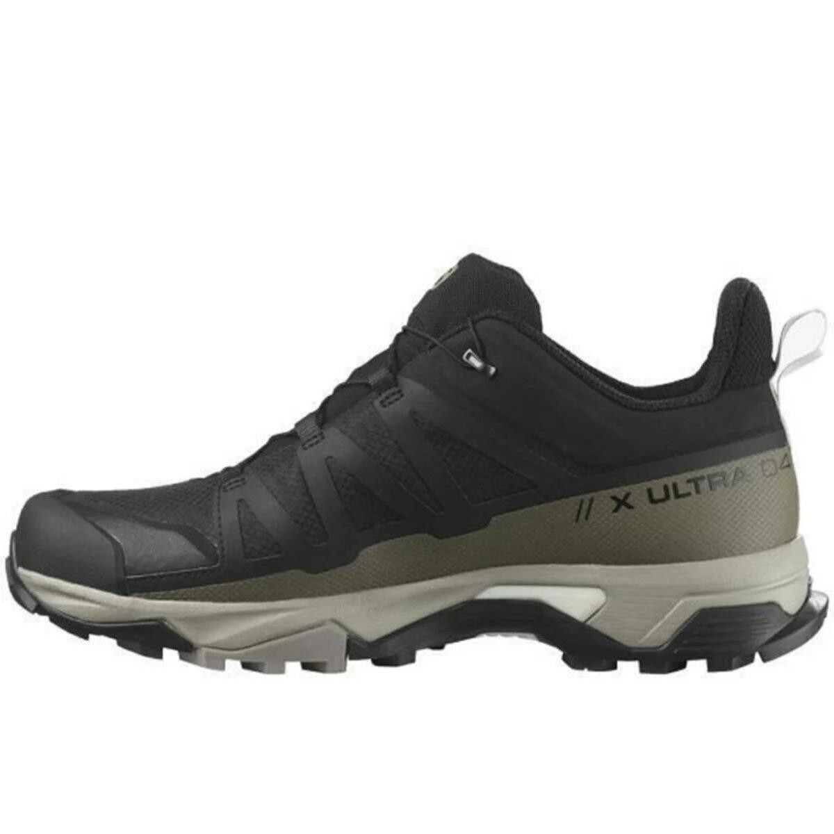 Erkek Outdoor L41288100 SALOMON X ULTRA 4 GTX Black-Vintage Kaki-Vanilla Ice