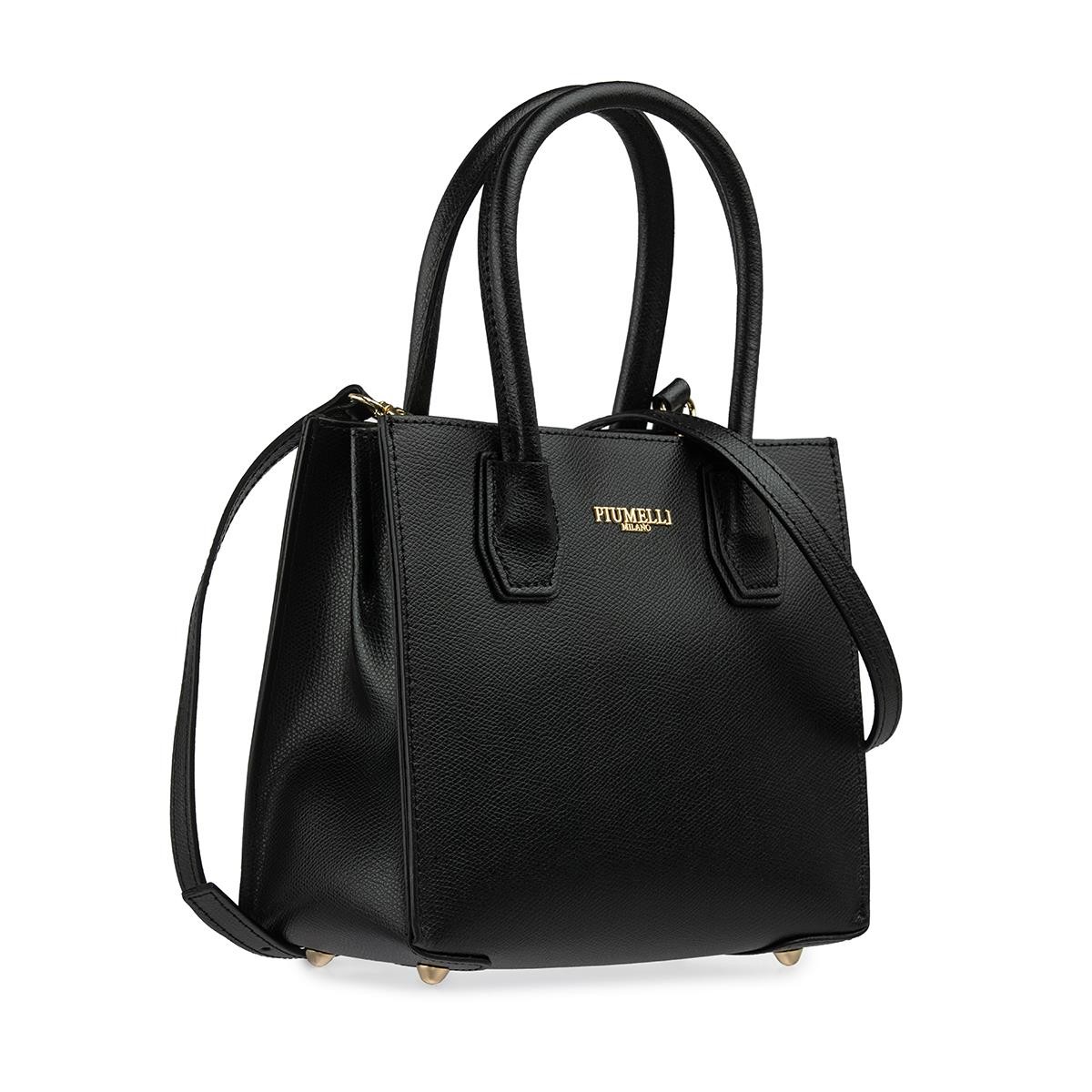 Kadın Omuz Çantası OPHELIA Piumelli Milano Bag P636 Black