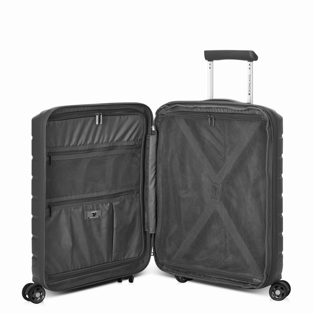 41818322 Roncato B-Flying Carry-On Spinner Expandable 55 Cm Antracite