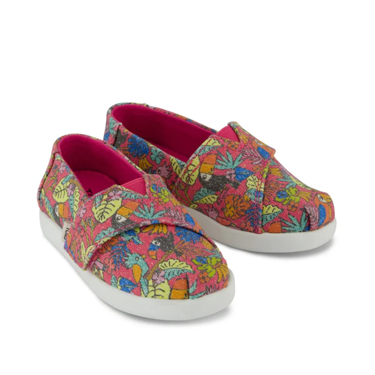10022120 Toms ALPARGATA Fuchsia Birds of Paradise Print